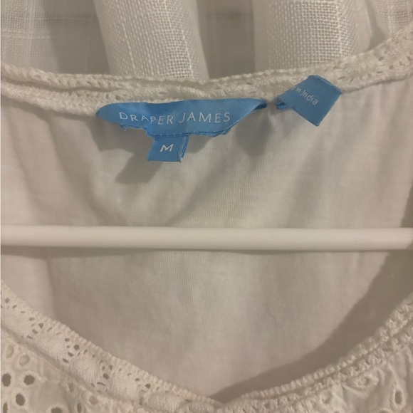 Draper James White Eyelet Peplum Top - Picture 3 of 4